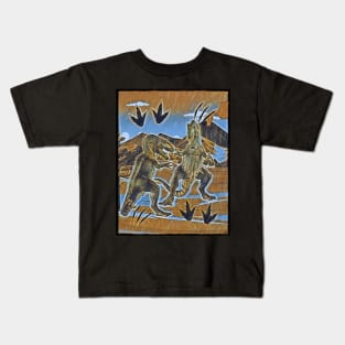 The dinosaur in fight Kids T-Shirt